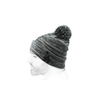 bonnet LA gris chiné Bonnet LA Marl Knit storm gray black